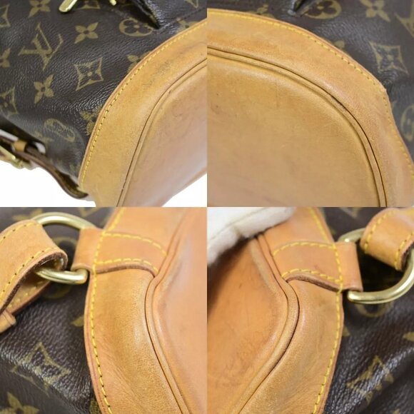 LOUIS VUITTON Montsouris MM Backpack Bag Monogram Leather Brown main image 4